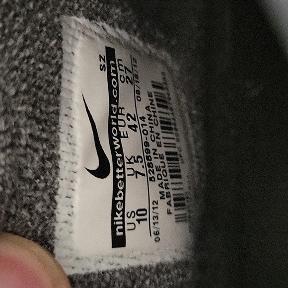 Nike Dunk Sky High Top Court Black Purple Suede Leather Wedge Sneakers Trainers - Picture 7 of 8